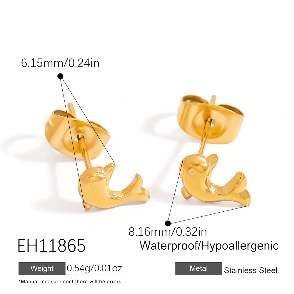 Ocean wind beach series stud earrings