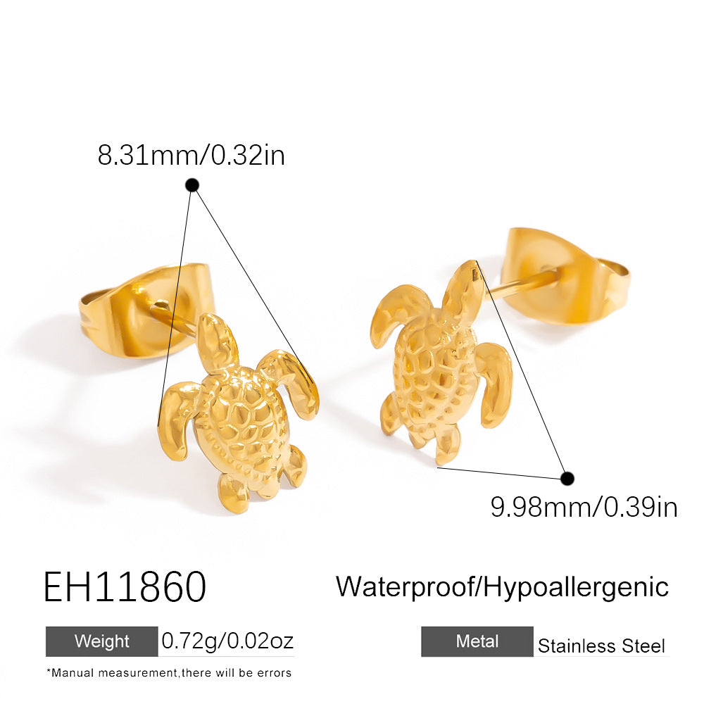 Ocean wind beach series stud earrings