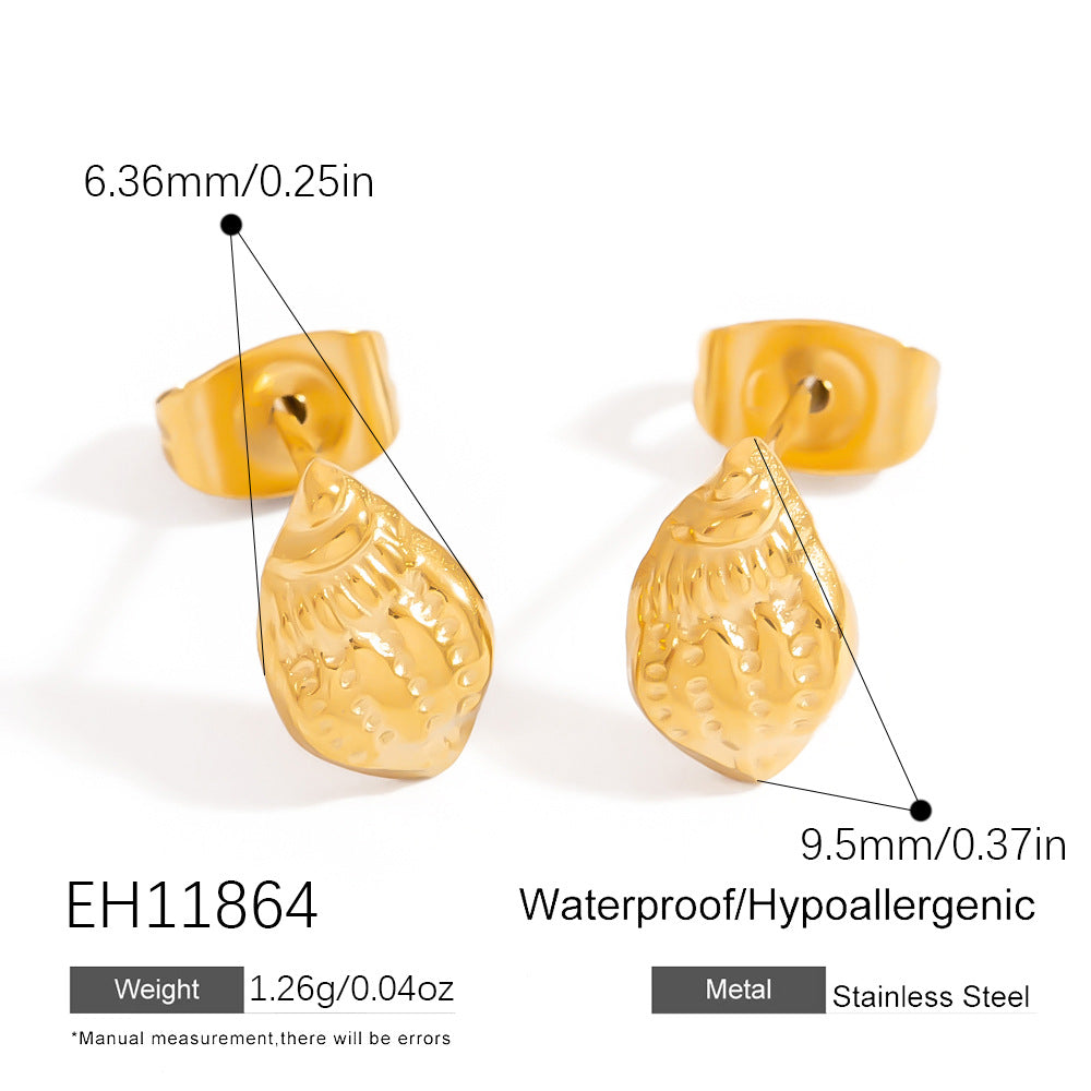 Ocean wind beach series stud earrings