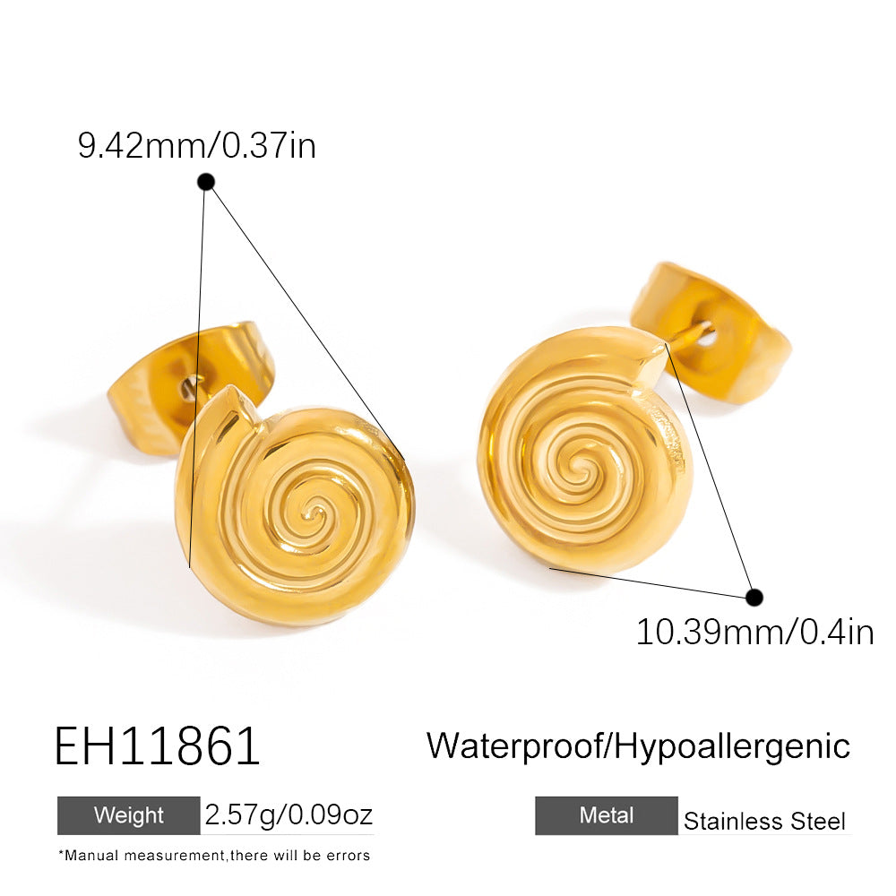 Ocean wind beach series stud earrings