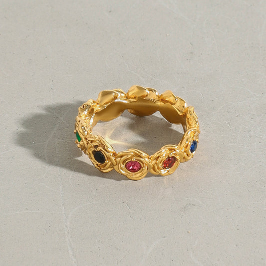 Zircon rose ring