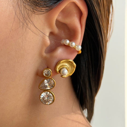 Hawaiian pearl shell earrings